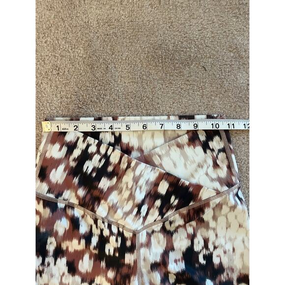 Aerie Offline Crossover Waist Leggings Size S Brown Cream High Rise Full Length - Picture 4 of 6